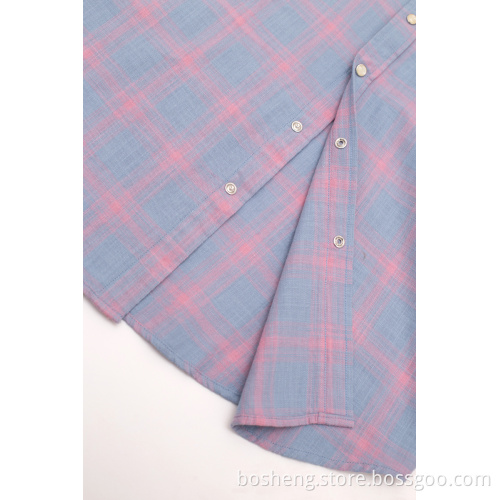 Low Price Casual Design Cotton Plaid Shirt